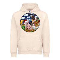Sandshell Farm And Pig Urban Hoodie - FaDigitalArtStudio