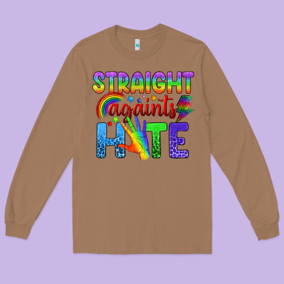Straight Againts Hate Long Sleeve Tee Designed By Bundleandbundleshop