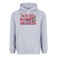 Heather Grey my god is stronger than cancer Heavyweight Hoodie - CowGirlArtShop