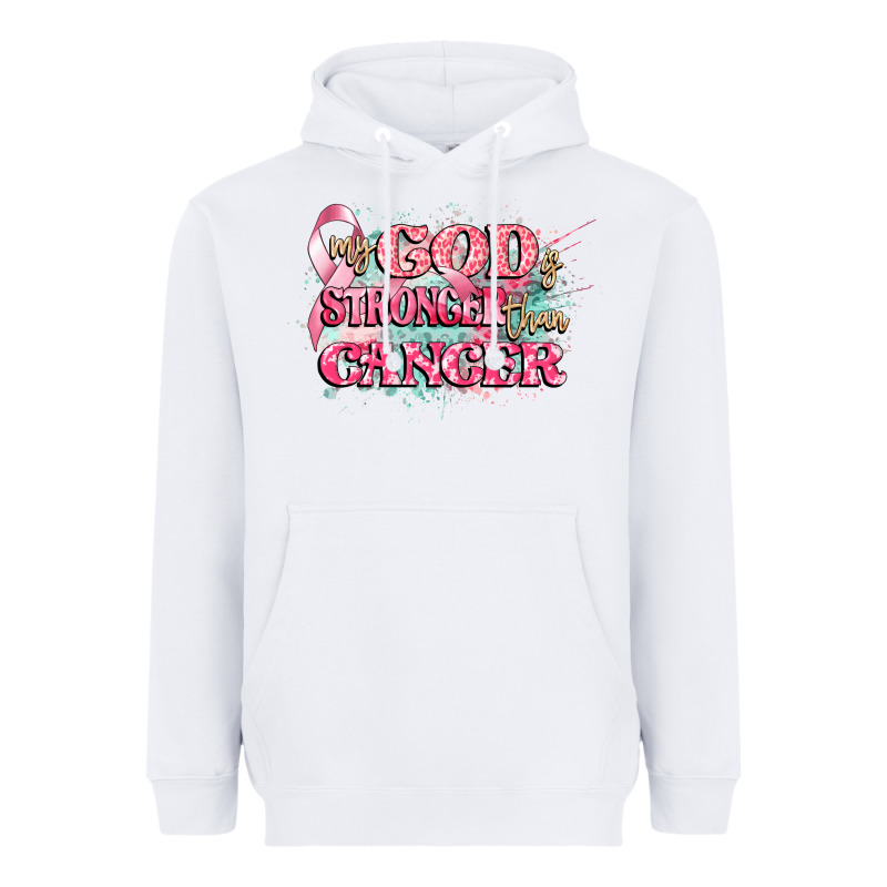 My God Is Stronger Than Cancer Heavyweight Hoodie by CowGirlArtShop | Teevron