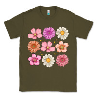 Army Green flowers Classic Tee - MaliasSmallBusiness