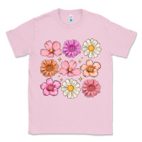 Bubblegum Pink flowers Classic Tee - MaliasSmallBusiness