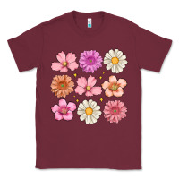 Burgundy flowers Classic Tee - MaliasSmallBusiness