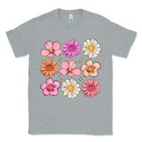 Heather Grey flowers Classic Tee - MaliasSmallBusiness