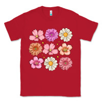 Red flowers Classic Tee - MaliasSmallBusiness