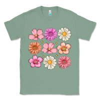 Sage flowers Classic Tee - MaliasSmallBusiness
