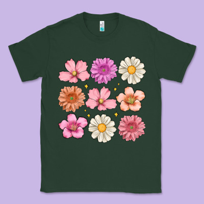 Flowers Classic Tee Designed By Maliassmallbusiness
