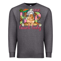 Charcoal Heather One hip lunch lady Easter Day Premium Sweatshirt - HowdyJamesFarm