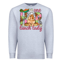 Heather Grey One hip lunch lady Easter Day Premium Sweatshirt - HowdyJamesFarm