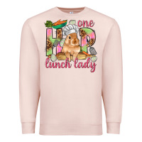 Pale Pink One hip lunch lady Easter Day Premium Sweatshirt - HowdyJamesFarm