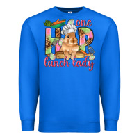 True Royal One hip lunch lady Easter Day Premium Sweatshirt - HowdyJamesFarm