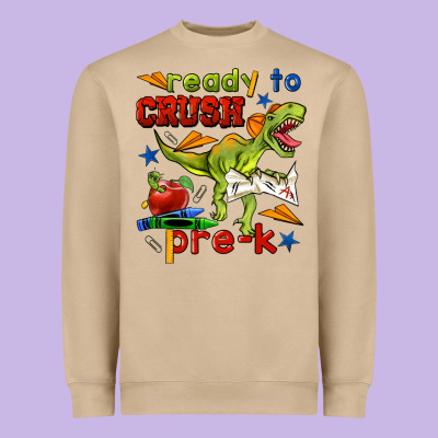 Ready To Crush Pre K Heavyweight Sweatshirt Designed By Bundleandbundleshop