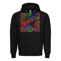Black Pride leopard seamless pattern Zipper Hoodie - NancyCooperArtShop
