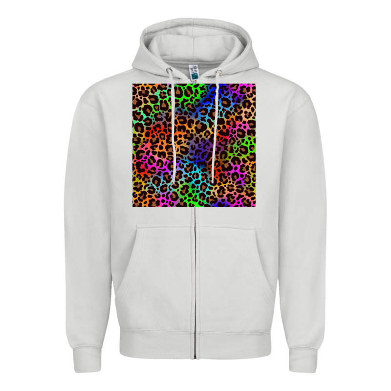 Pride Leopard Seamless Pattern Zipper Hoodie by NancyCooperArtShop | Teevron