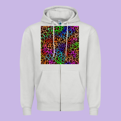 Pride Leopard Seamless Pattern Zipper Hoodie Designed By Nancycooperartshop