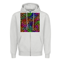 Dove Grey Pride leopard seamless pattern Zipper Hoodie - NancyCooperArtShop