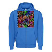 True Royal Pride leopard seamless pattern Zipper Hoodie - NancyCooperArtShop