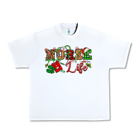 White nurse life christmas Urban Heavy Tee - NancyCooperArtShop