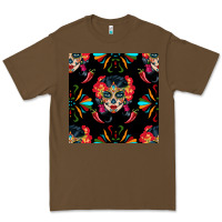 Cacao sugar skull seamless pattern Premium Tee - BundleAndBundleShop