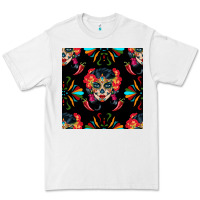 White sugar skull seamless pattern Premium Tee - BundleAndBundleShop