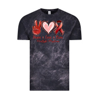 Cloud Black Peace love cure Multiple Myeloma Vintage Tee - NancyCooperArtShop