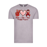 Vintage Zinc Peace love cure Multiple Myeloma Vintage Tee - NancyCooperArtShop