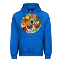 Cobalt Christmas coop ornament Urban Hoodie - FaDigitalArtStudio