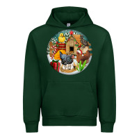 Forest Green Christmas coop ornament Urban Hoodie - FaDigitalArtStudio