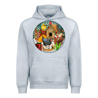Heather Grey Christmas coop ornament Urban Hoodie - FaDigitalArtStudio