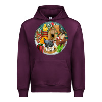 Mauve Wine Christmas coop ornament Urban Hoodie - FaDigitalArtStudio