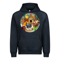 Navy Christmas coop ornament Urban Hoodie - FaDigitalArtStudio