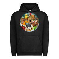 Pigment Black Christmas coop ornament Urban Hoodie - FaDigitalArtStudio