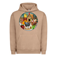 Pigment Burro Christmas coop ornament Urban Hoodie - FaDigitalArtStudio