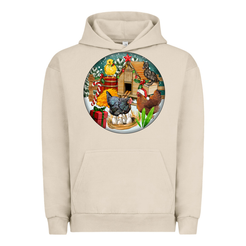 Christmas Coop Ornament Urban Hoodie by FaDigitalArtStudio | Teevron