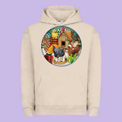 Christmas Coop Ornament Urban Hoodie Designed By Fadigitalartstudio