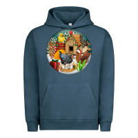 Pigment Midnight Navy Christmas coop ornament Urban Hoodie - FaDigitalArtStudio