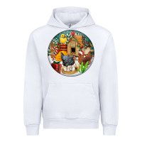 White Christmas coop ornament Urban Hoodie - FaDigitalArtStudio