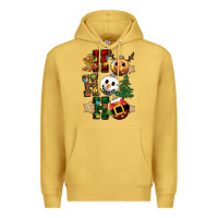 Antique Gold ho ho ho christmas Premium Hoodie - CowGirlArtShop