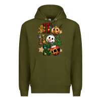 Army Green ho ho ho christmas Premium Hoodie - CowGirlArtShop