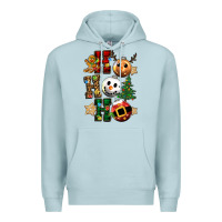 Blue Mist ho ho ho christmas Premium Hoodie - CowGirlArtShop