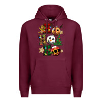 Burgundy ho ho ho christmas Premium Hoodie - CowGirlArtShop