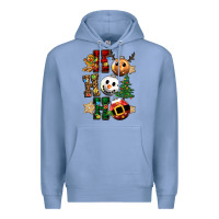 Colony Blue ho ho ho christmas Premium Hoodie - CowGirlArtShop