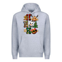 Heather Grey ho ho ho christmas Premium Hoodie - CowGirlArtShop