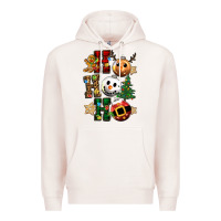 Pale Pink ho ho ho christmas Premium Hoodie - CowGirlArtShop
