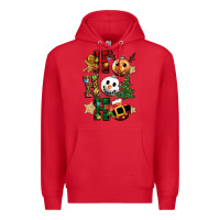 Red ho ho ho christmas Premium Hoodie - CowGirlArtShop