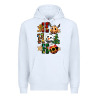 White ho ho ho christmas Premium Hoodie - CowGirlArtShop