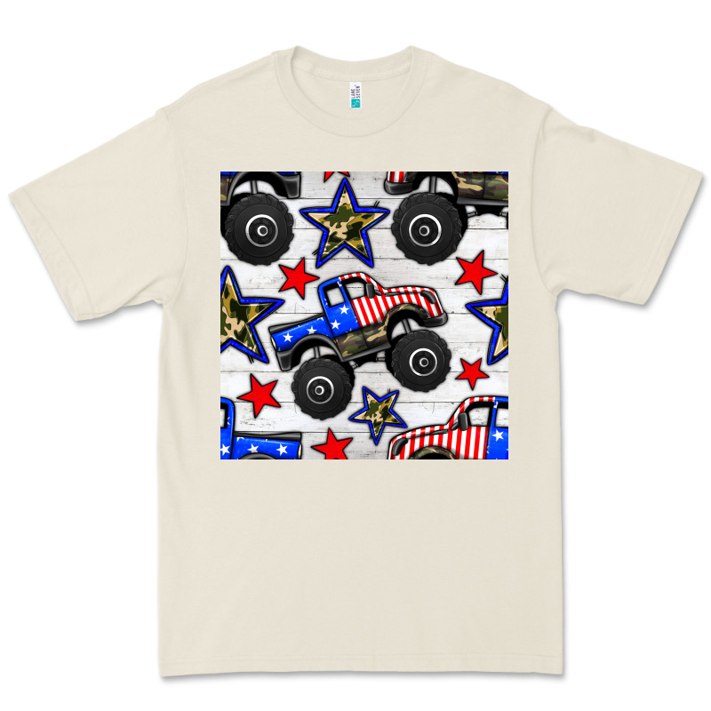 Usa Monster Truck Seamless Pattern Premium Tee by BundleAndBundleShop | Teevron