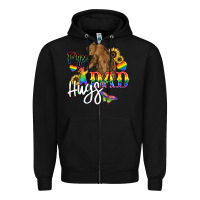 Black Free Dad hugs Zipper Hoodie - NancyCooperArtShop