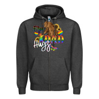 Charcoal Heather Free Dad hugs Zipper Hoodie - NancyCooperArtShop