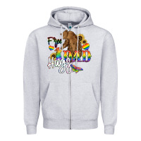 Heather Grey Free Dad hugs Zipper Hoodie - NancyCooperArtShop